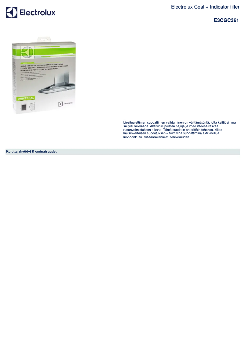 Página 1 del manual Manual de usuario AEG E3CGC361