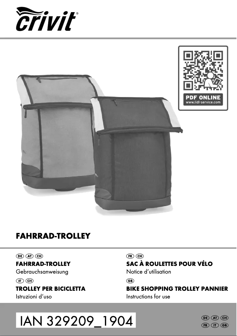 Page 1 de la notice Manuel utilisateur Crivit IAN 329209