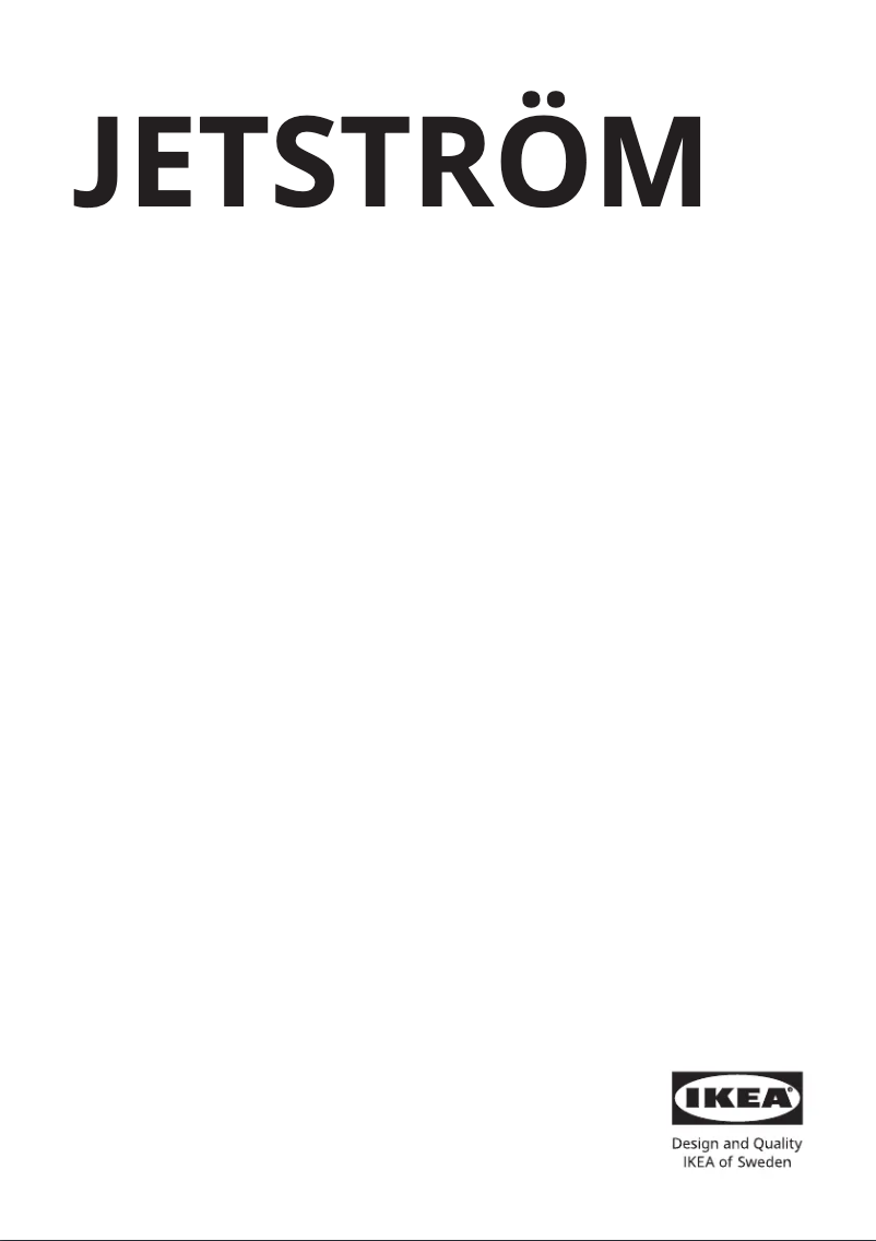 Page 1 de la notice Manuel utilisateur Ikea JETSTRÖM 605.360.08