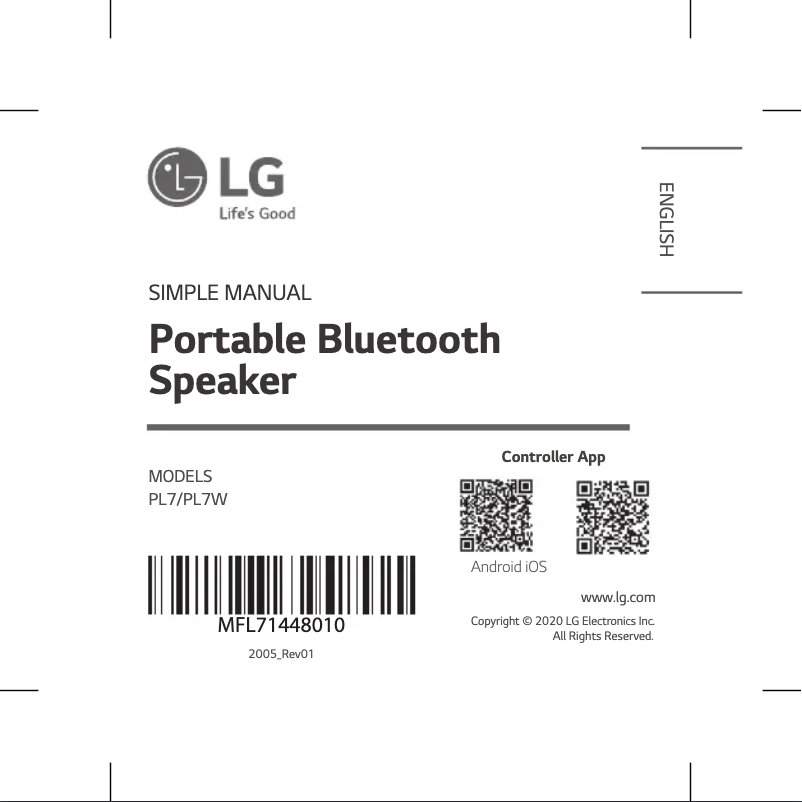 Image de la première page du manuel de l'appareil XBoom Go PL7