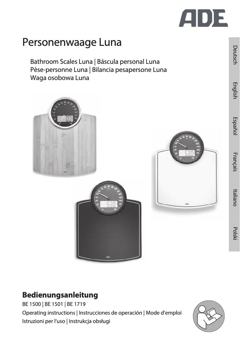 Page n°1 - Manuel utilisateur ADE Luna BE 1500