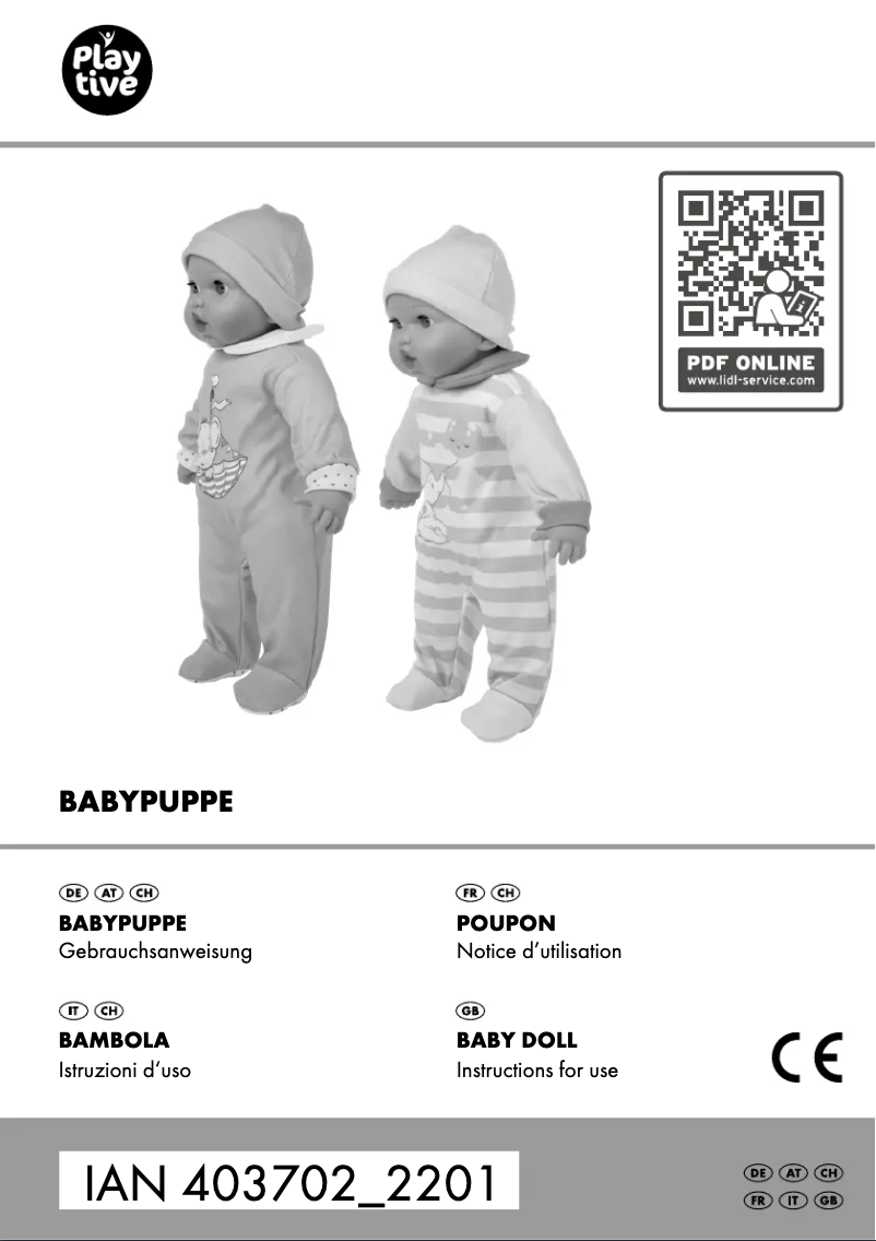 Page 1 de la notice Manuel utilisateur Playtive IAN 403702