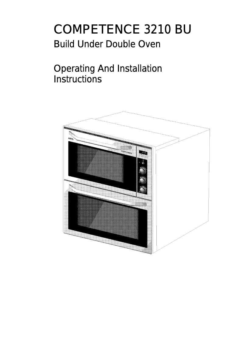 Page 1 de la notice Manuel utilisateur AEG Competence 3210 BU-rg