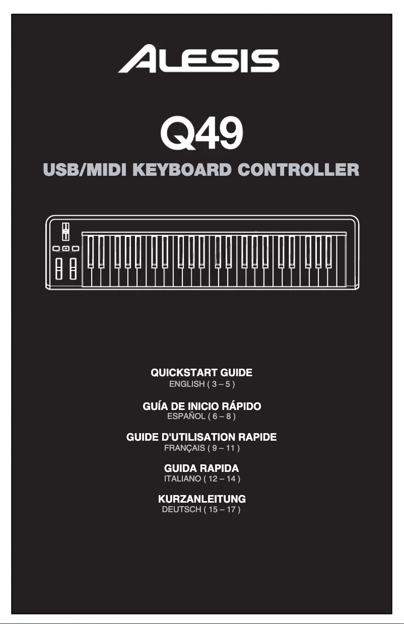 Page n°1 - Manuel utilisateur Alesis Q49