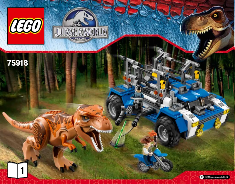 Page 1 de la notice Consignes visuelles Lego Jurassic World 75918