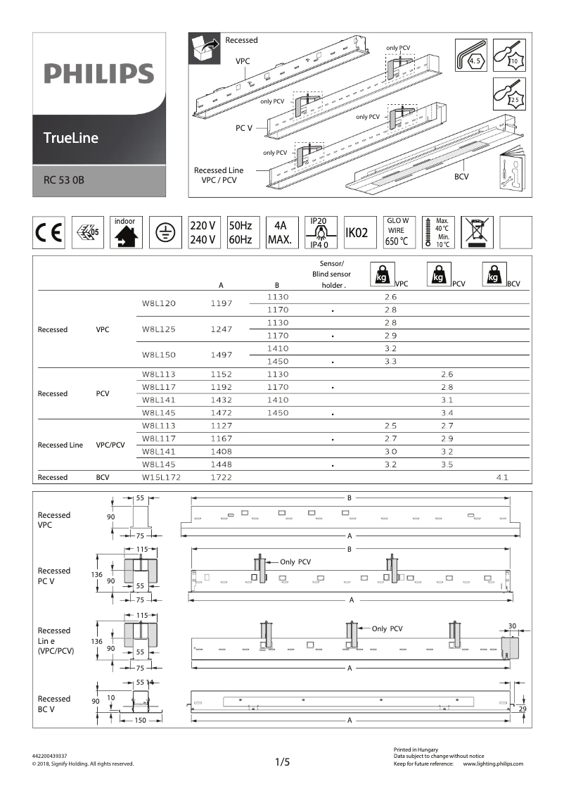 Page 1 of the manual User Manual Philips TrueLine