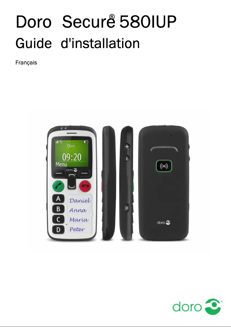 Image de la première page du manuel de l'appareil Secure 580IUP