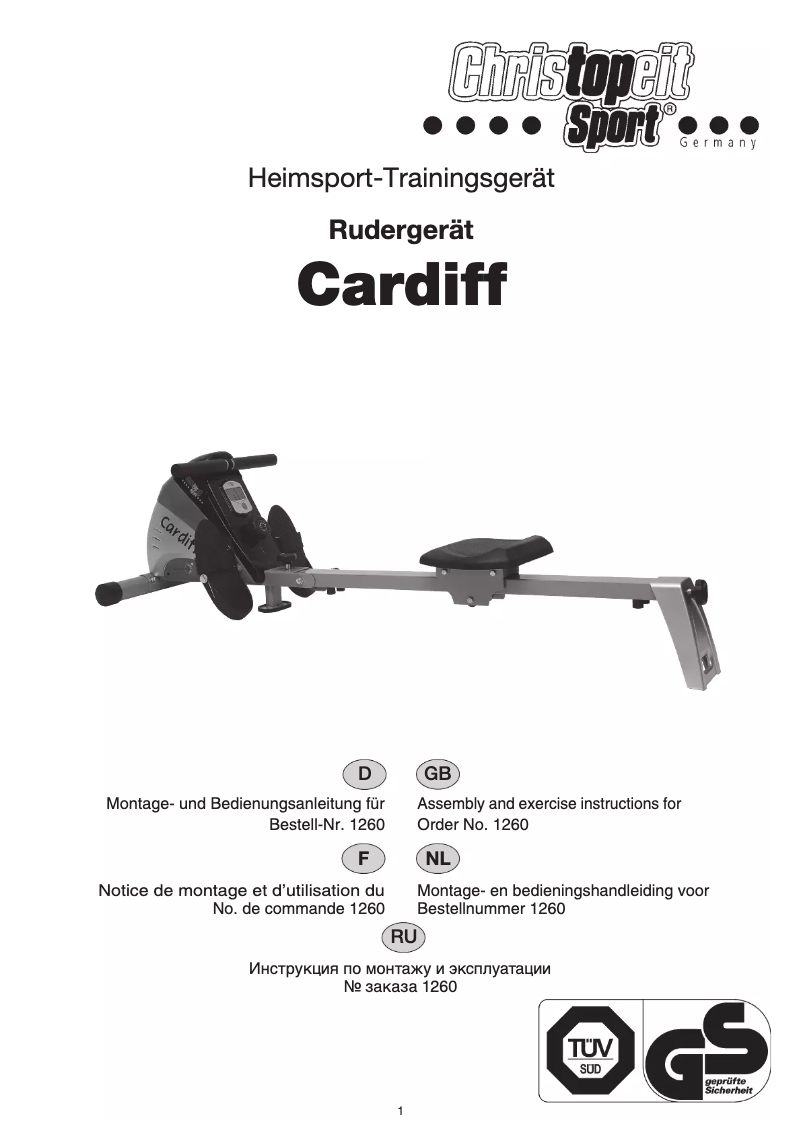 Page 1 de la notice Manuel utilisateur Christopeit Cardiff