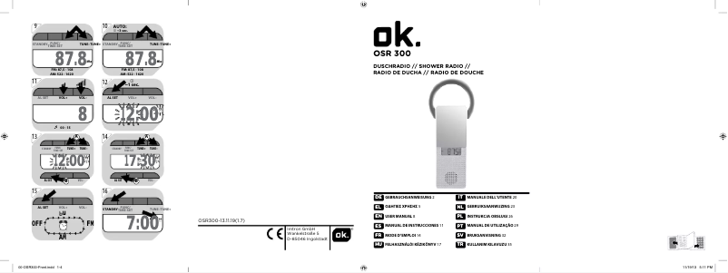 Page 1 of the manual User Manual OK OSR 300