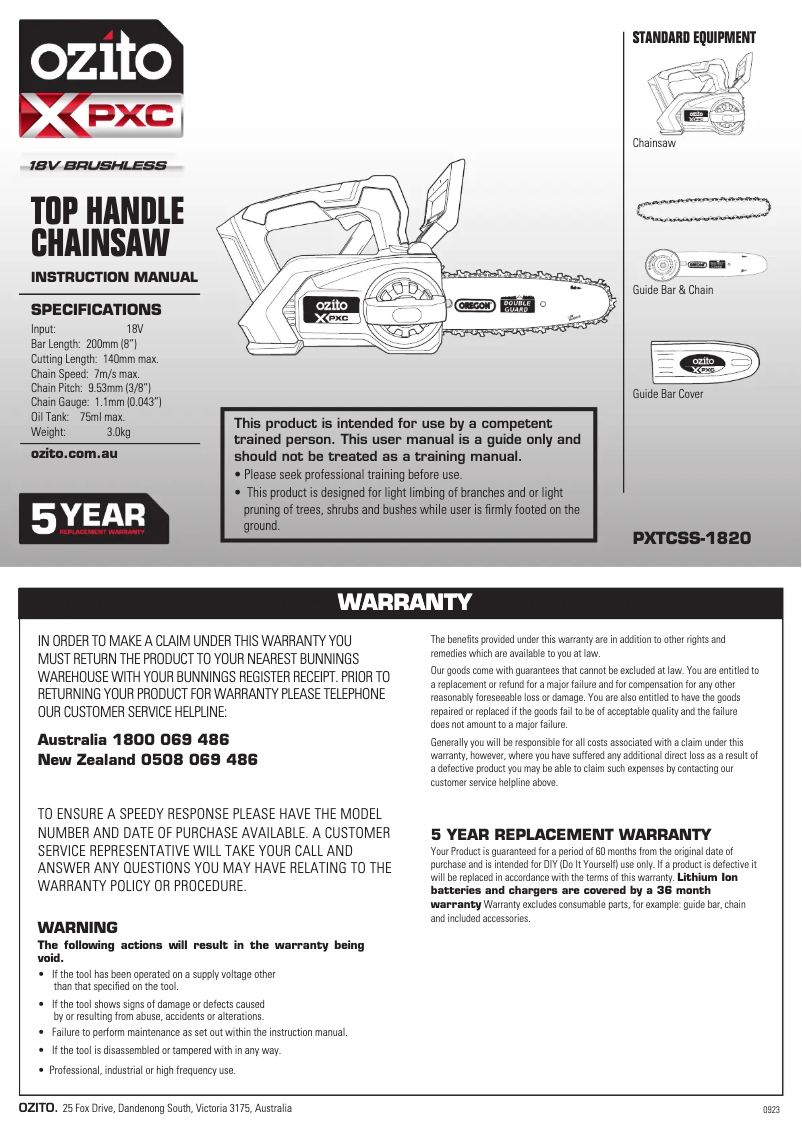 Imagen de la primera página del manual del dispositivo PXTCSK-2520