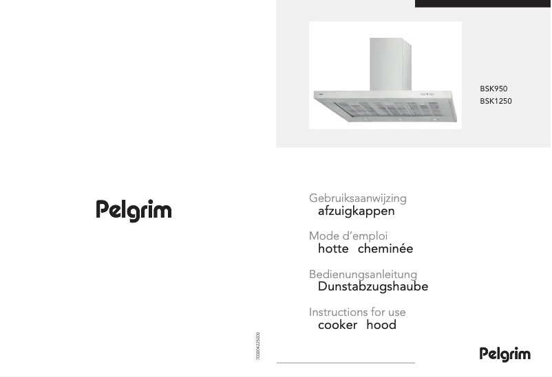 Page 1 de la notice Manuel utilisateur Pelgrim BSK950RVS