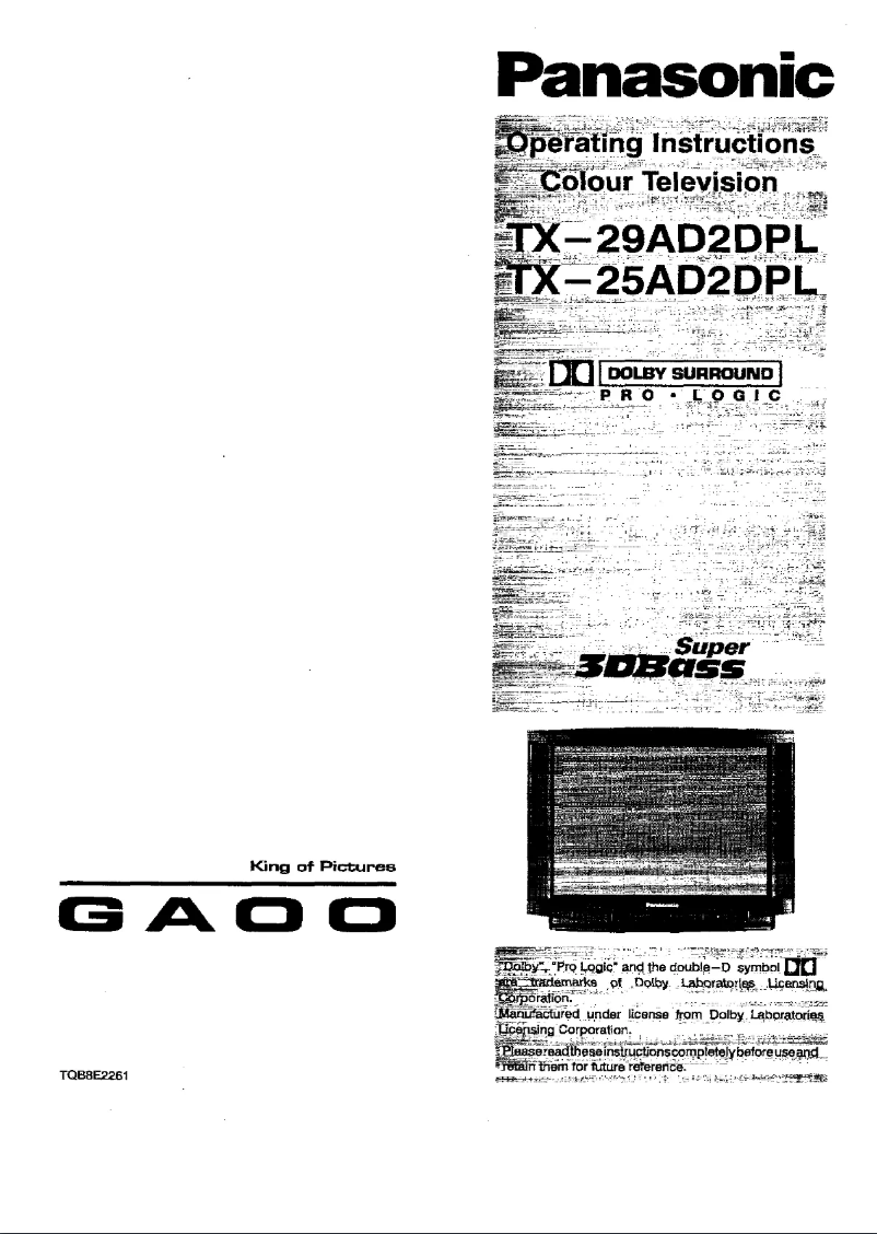 Imagen de la primera página del manual del dispositivo TX-25AD2DPL