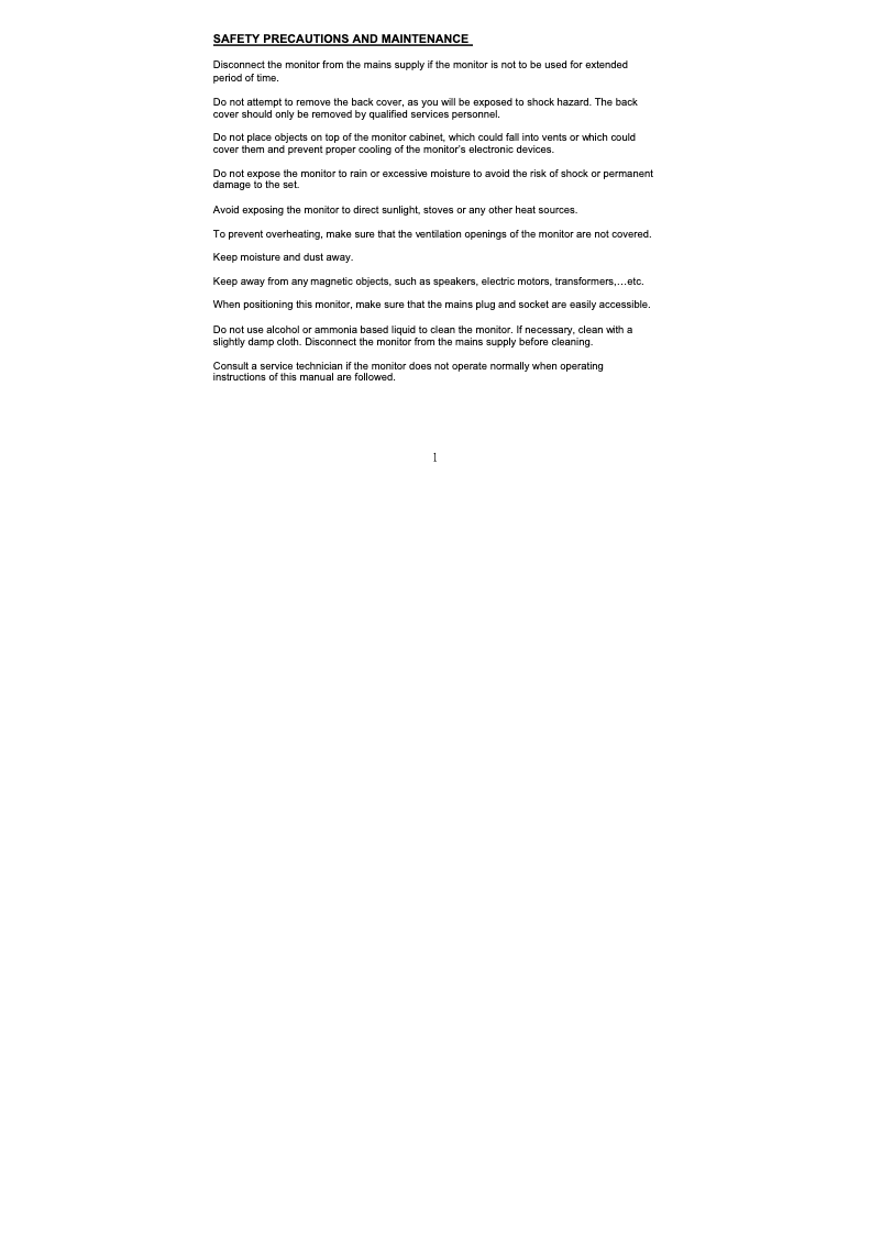 Page n°1 - Manuel utilisateur Philips 105S
