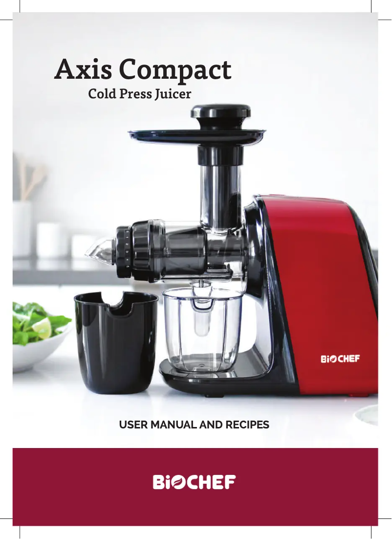 Page n°1 - Manuel utilisateur BioChef Axis Compact
