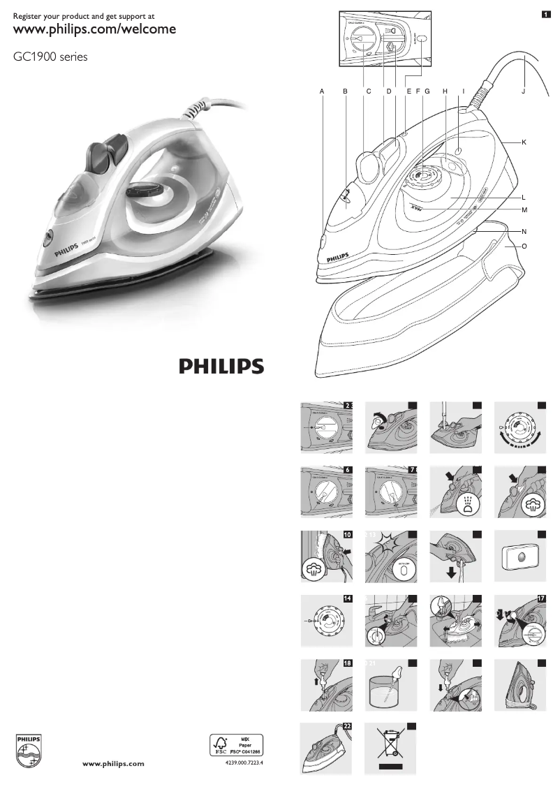 Página 1 del manual Manual de usuario Philips EasySpeed GC1991