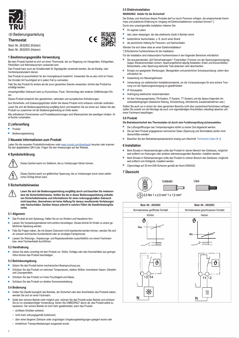 Page n°1 - Manuel utilisateur Tru Components TC-7T.81-230NO