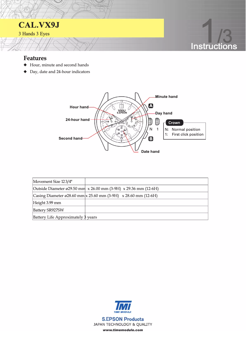Page 1 de la notice Manuel utilisateur Daniel Steiger Velocity