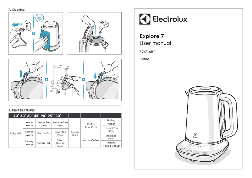 Page 1 de la notice Manuel utilisateur Electrolux Explore 7 E7K1-6BP