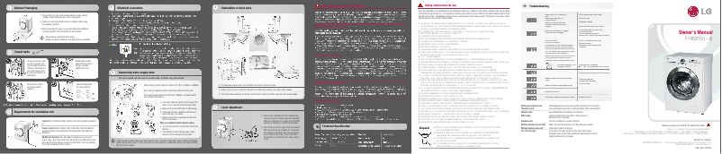 Image de la première page du manuel de l'appareil WFL-9KG
