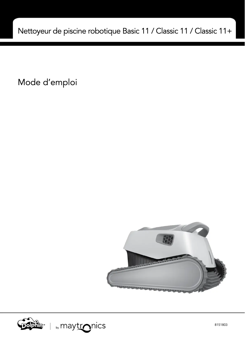 Page 1 de la notice Manuel utilisateur Maytronics Dolphin Triton PS