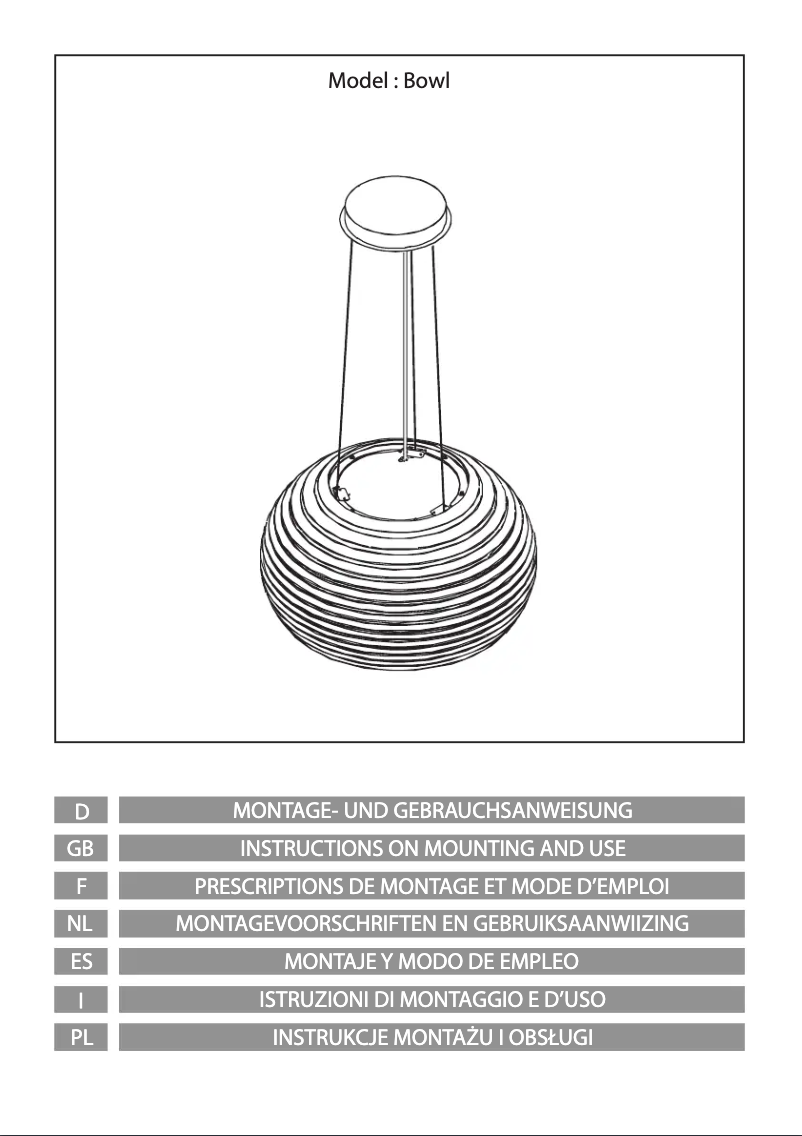 Page 1 de la notice Manuel utilisateur Airforce Bowl