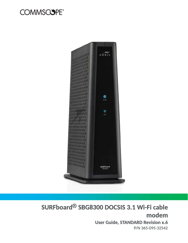 Page n°1 - Manuel utilisateur Arris SURFboard SBG8300