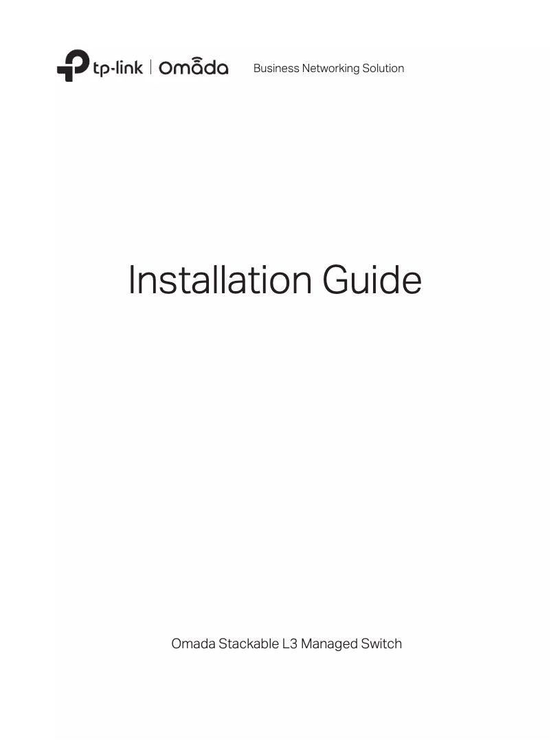 Page n°1 - Guide d'installation TP-Link SG6654XHP