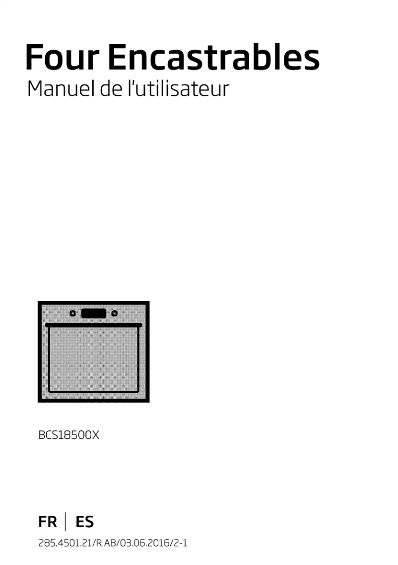 Page n°1 - Manuel utilisateur Beko BCS 18500 X
