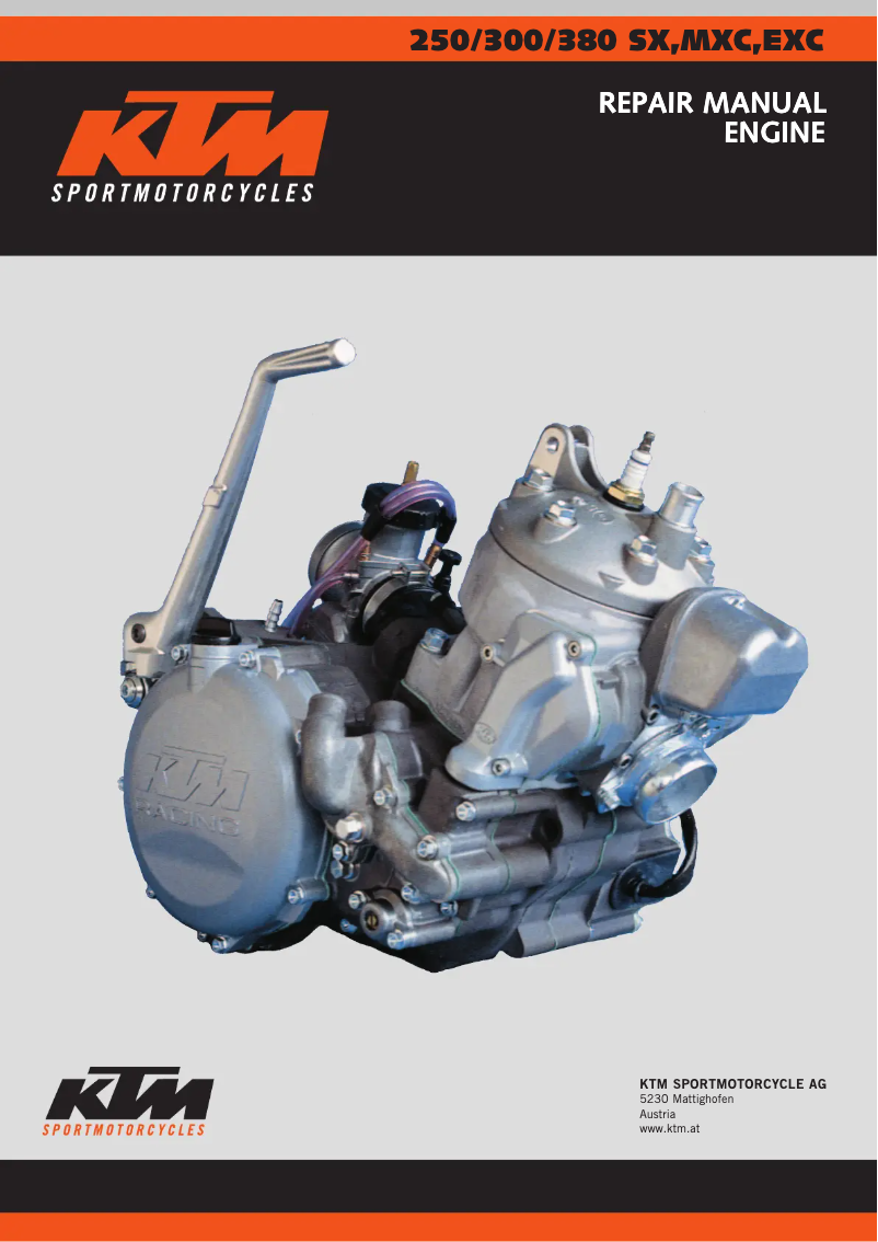 Page n°1 - Manuel utilisateur KTM 300 SX (2002)
