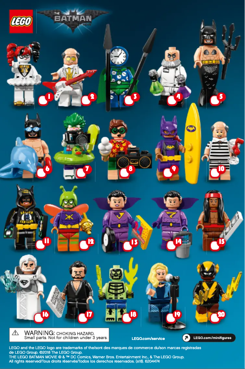 Image de la première page du manuel de l'appareil Minifigures 71020