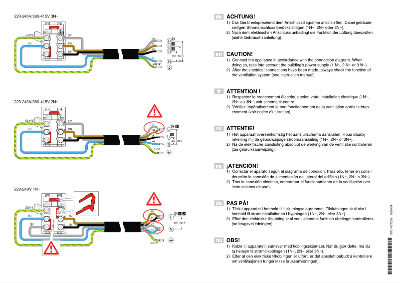 Page n°1 - Guide d'installation Bosch PVS801F11E