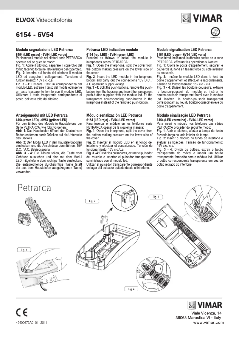 Image de la première page du manuel de l'appareil ELVOX 6V54