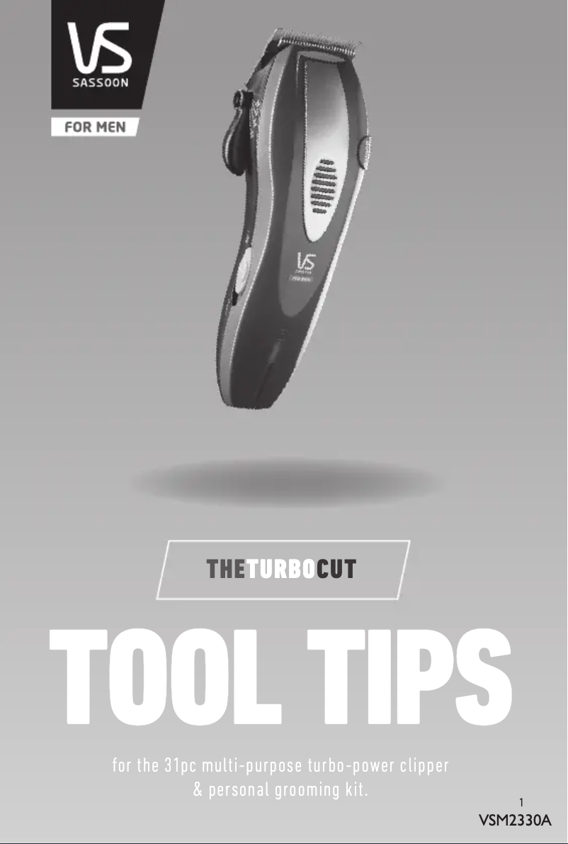 Image de la première page du manuel de l'appareil The Turbo Cut VSM2330A