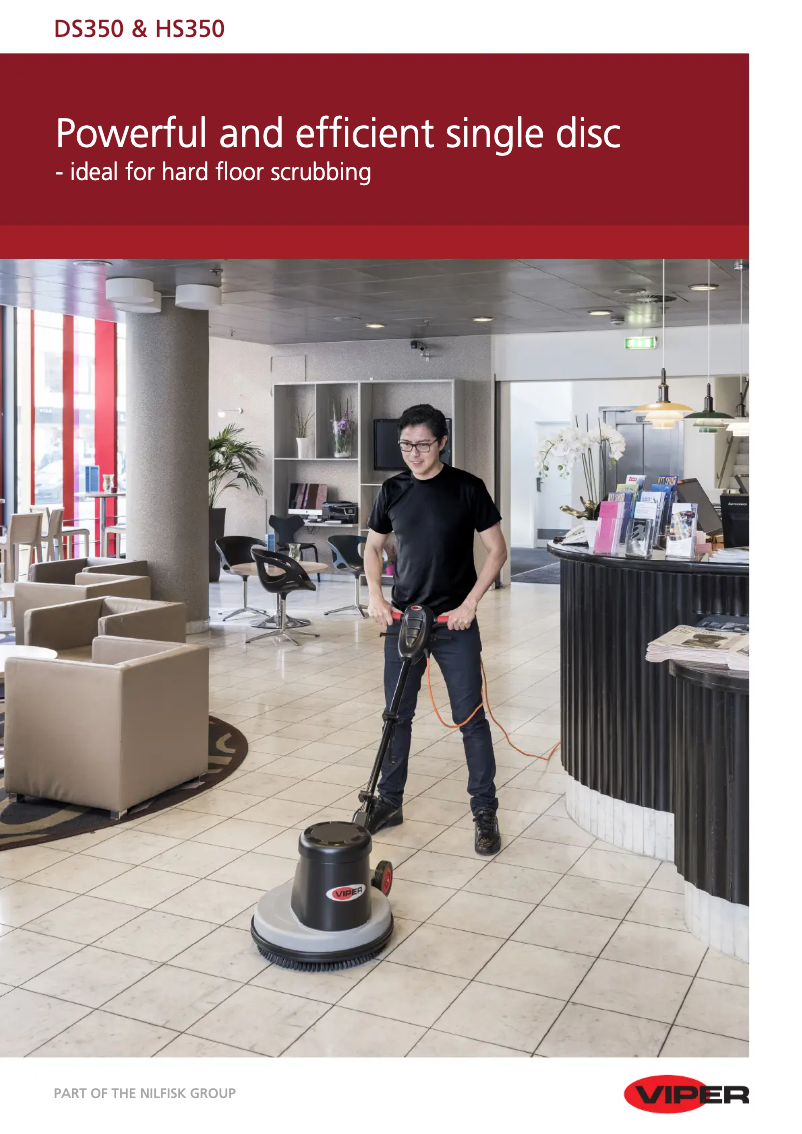 Page 1 de la notice Brochure Nilfisk DS350