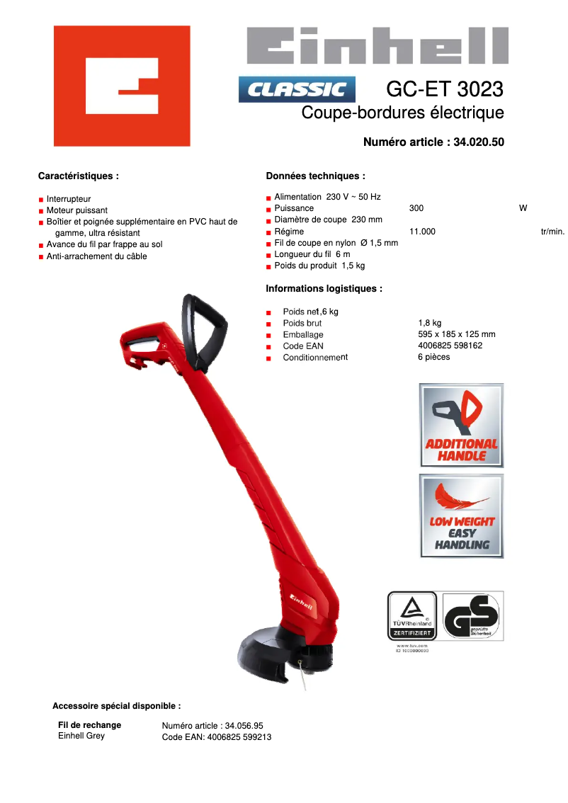 Image de la première page du manuel de l'appareil GC-ET 3023