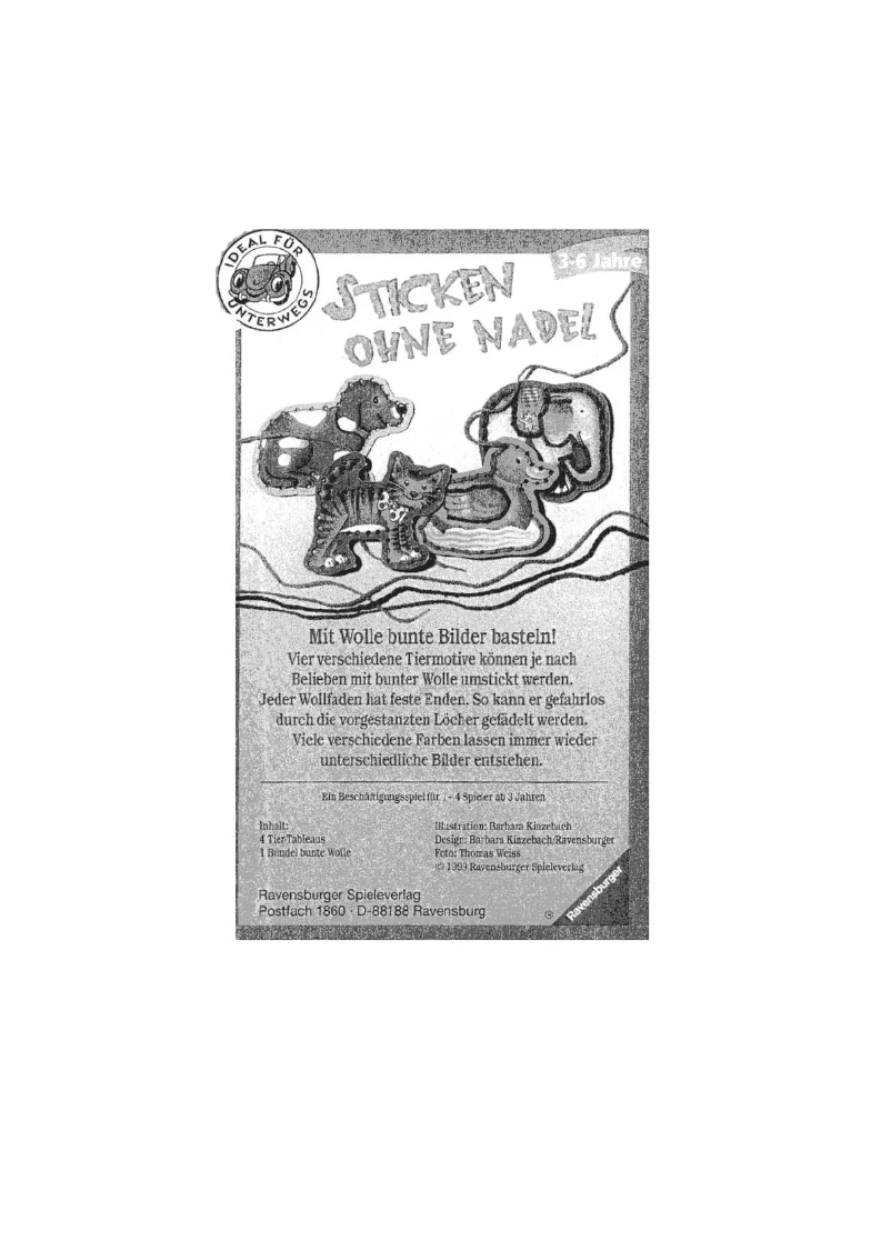 Image de la première page du manuel de l'appareil Sticken ohne Nadel