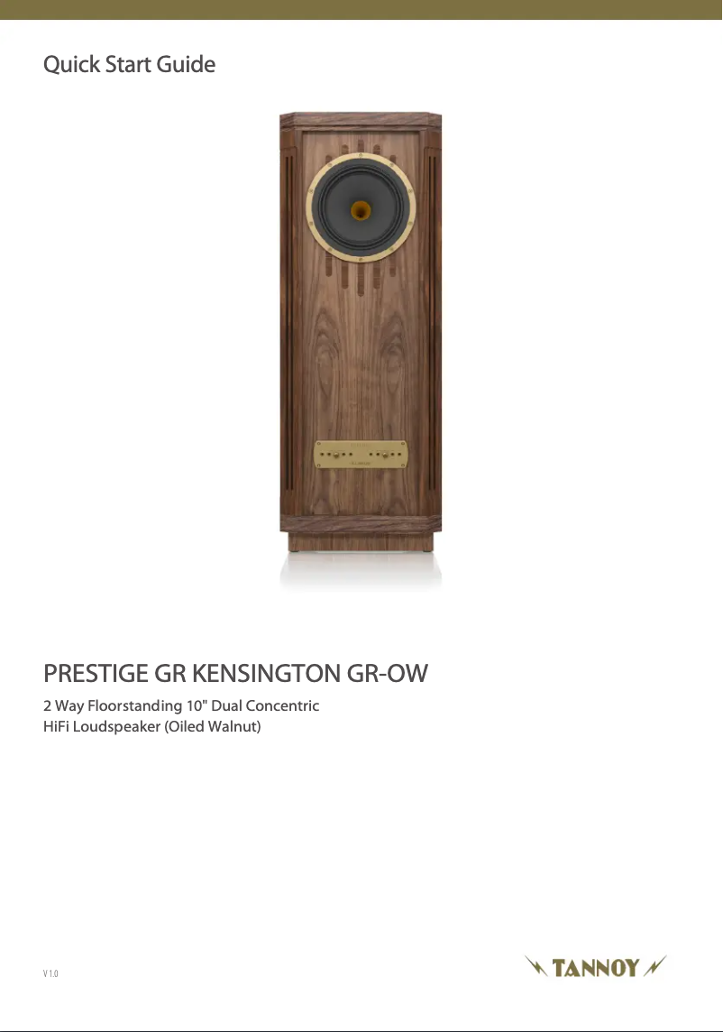 Image de la première page du manuel de l'appareil KENSINGTON GR-OW