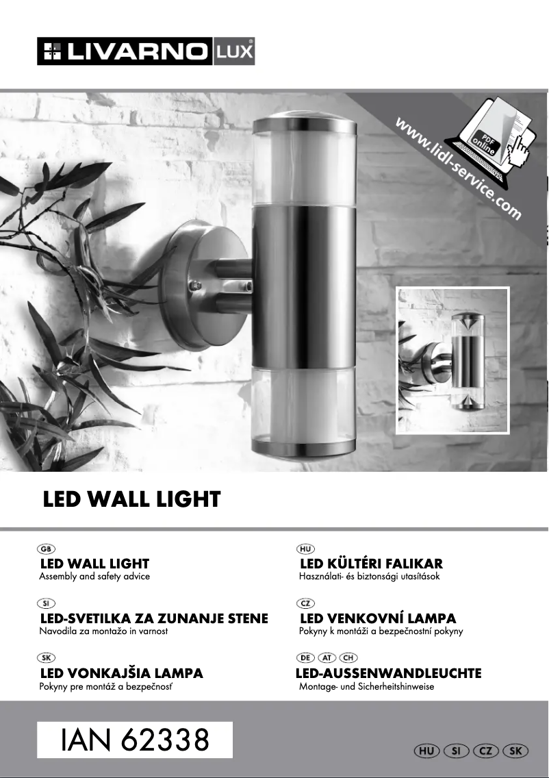 Page 1 de la notice Manuel utilisateur Livarno Lux IAN 62338