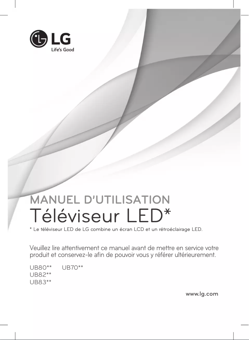 Page n°1 - Manuel utilisateur LG 55UB820T