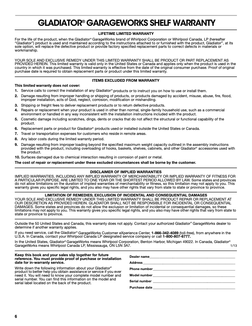 Page 1 de la notice Mode d'emploi Gladiator GARS774XEG