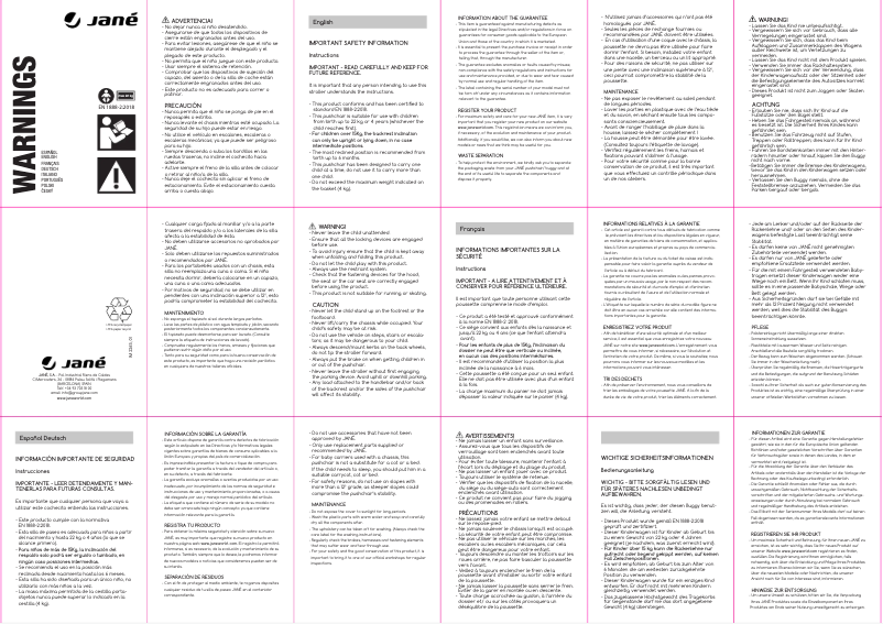 Page 1 de la notice Manuel utilisateur Jane Rocket Pro