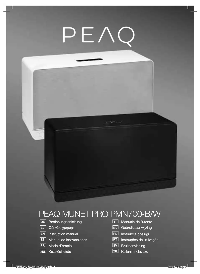 Page 1 de la notice Manuel utilisateur PEAQ Munet Pro PMN700-W