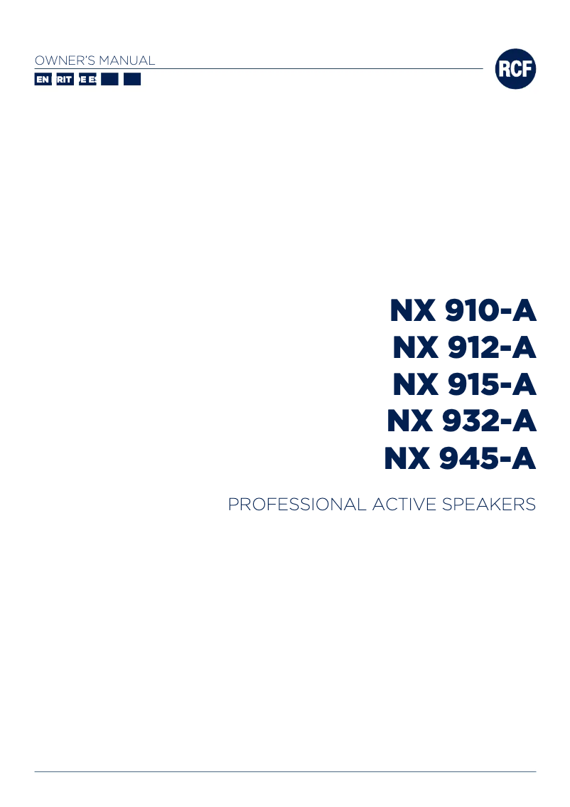 Image de la première page du manuel de l'appareil NX 915-A