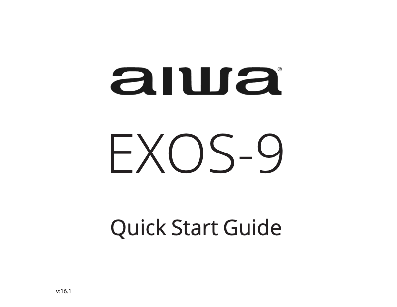 Page n°1 - Manuel utilisateur Aiwa Exos-9