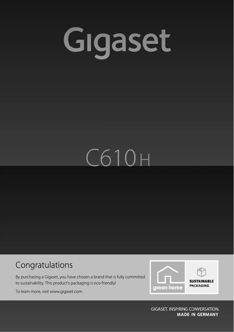 Image de la première page du manuel de l'appareil C610H