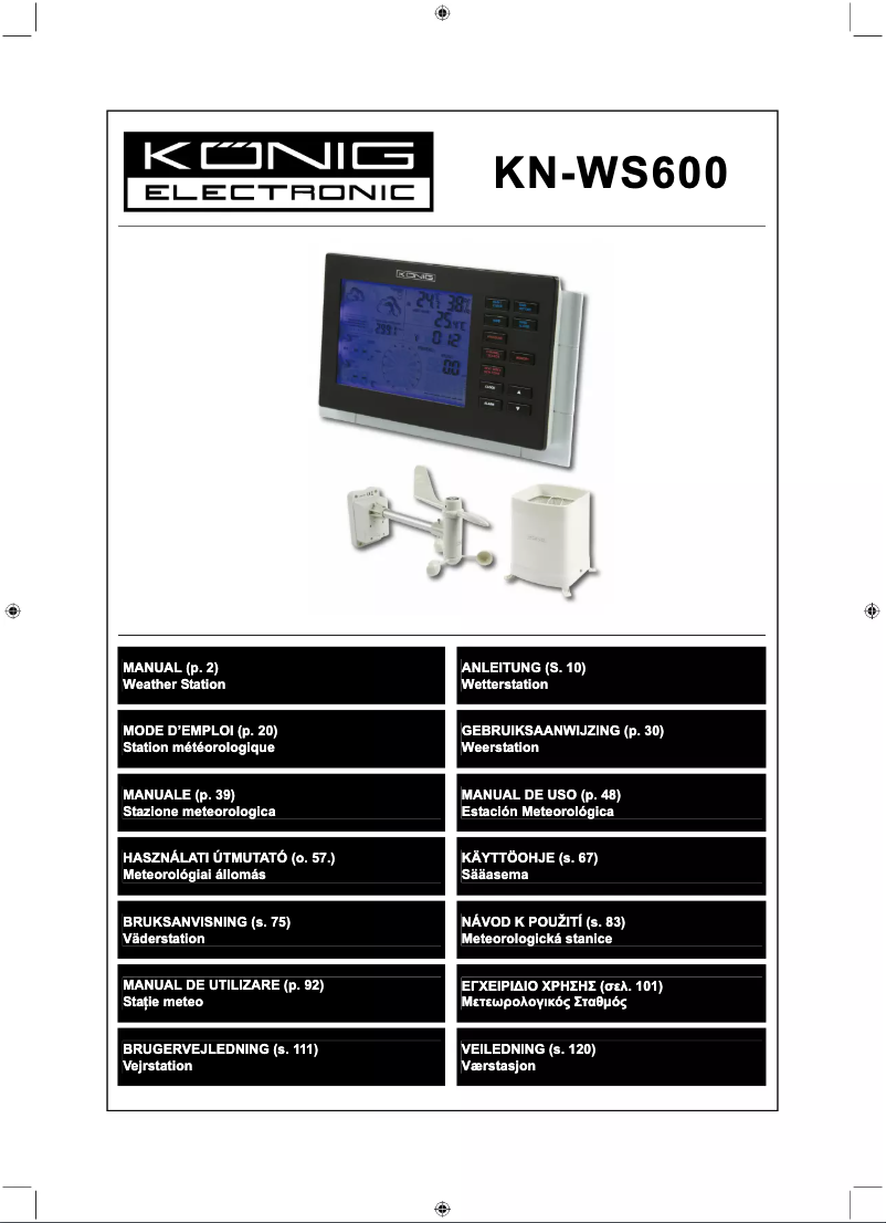 Page n°1 - Manuel utilisateur Konig KN-WS600