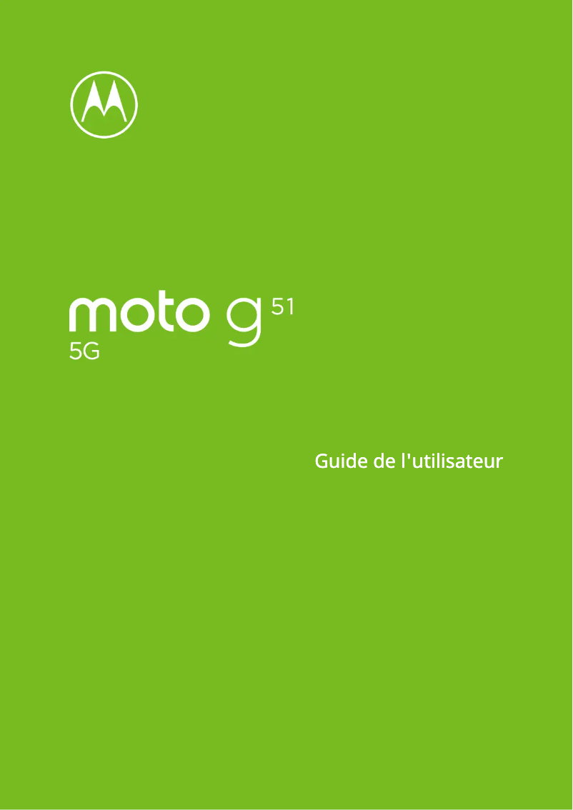 Image de la première page du manuel de l'appareil Moto G51 5G