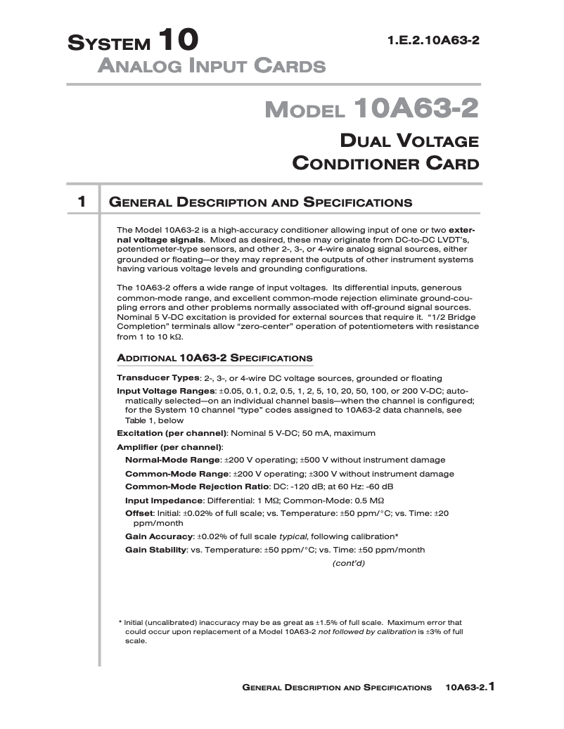 Página 1 del manual Manual de usuario Daytronic 10A63-2