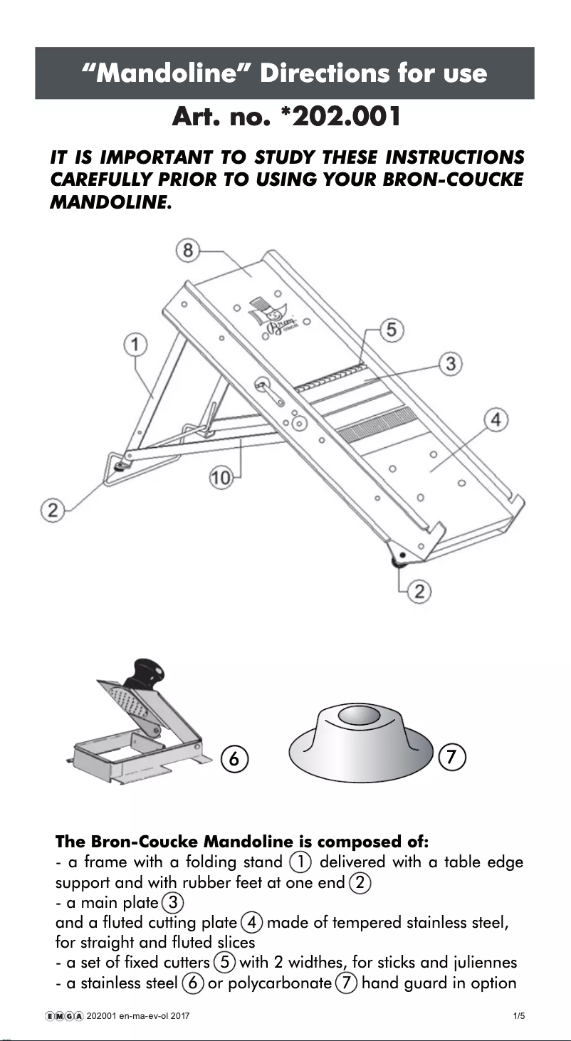 Page 1 de la notice Manuel utilisateur Bron-Coucke 202001