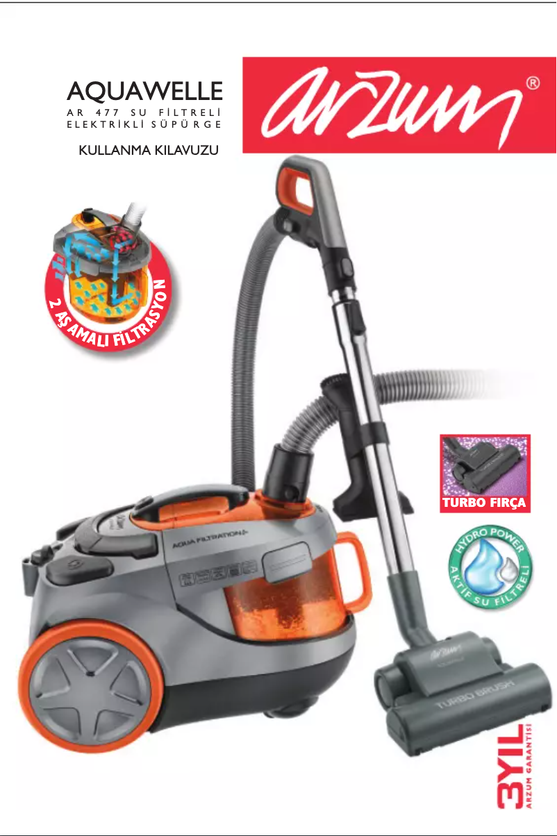 Page n°1 - Manuel utilisateur Arzum Aquawelle AR 477